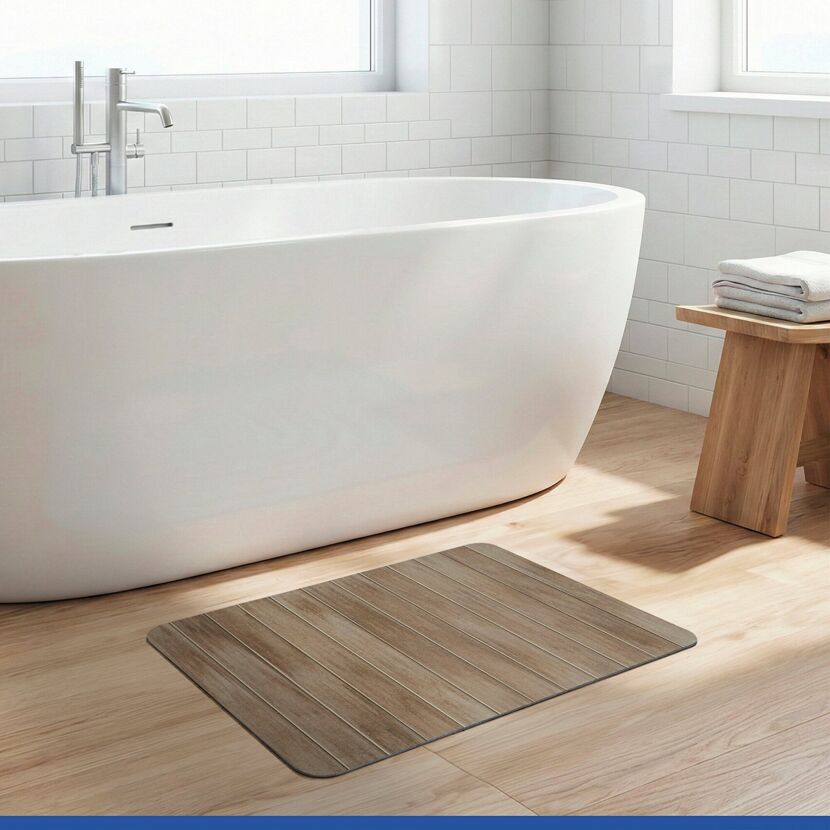 Badteppich 'Argiri' Diatomit beige 39 x 60 cm
