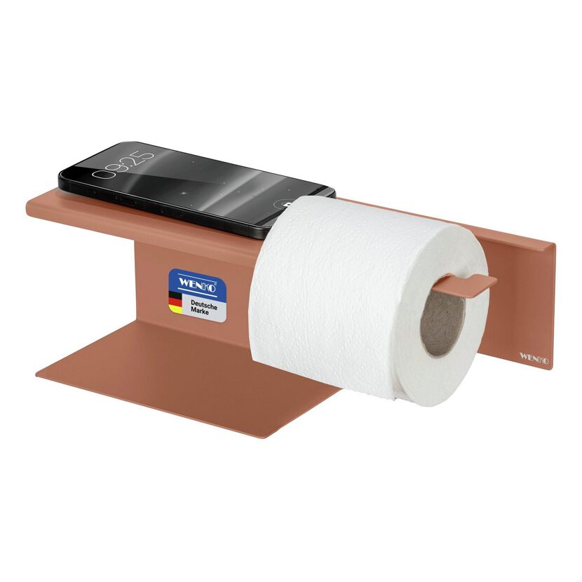 Toilettenpapierhalter 'Lizan' braun Stahl 30 x 11.7 x 10.7 cm