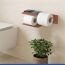 Toilettenpapierhalter 'Lizan' braun Stahl 30 x 11.7 x 10.7 cm