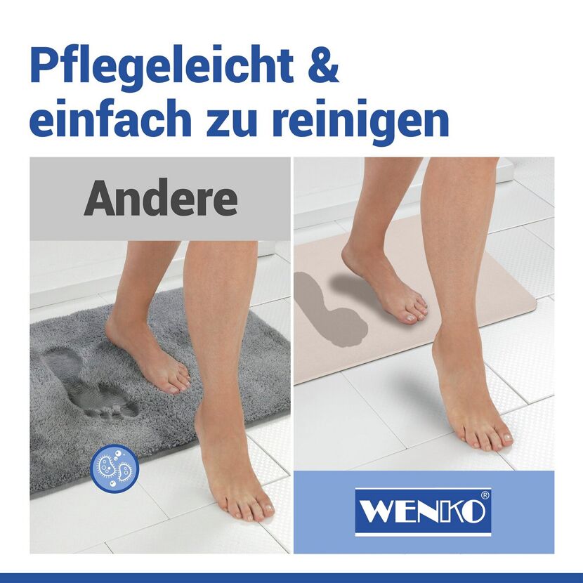 Badteppich 'Simi' Diatomit ecru 39 x 60 cm