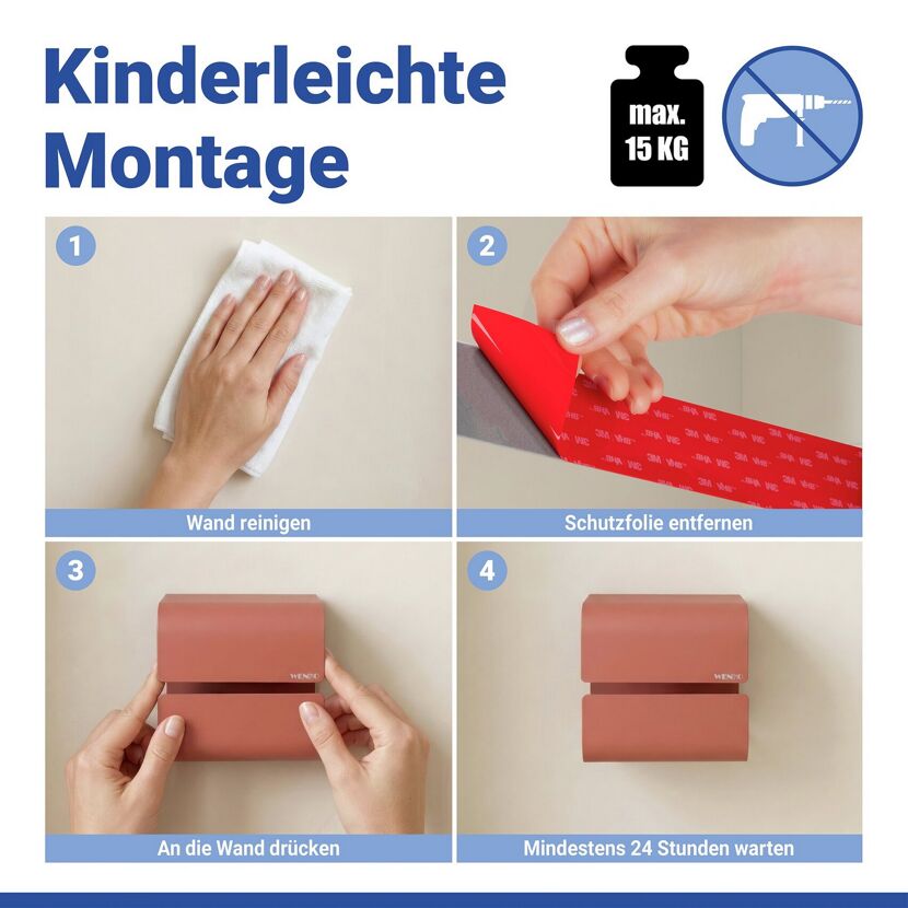 Toilettenpapierhalter 'Lizan' braun Stahl 14 x 14.5 x 13.7 cm