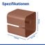Toilettenpapierhalter 'Lizan' braun Stahl 14 x 14.5 x 13.7 cm