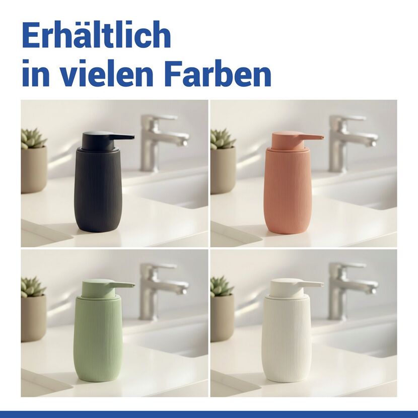 Seifenspender 'Fablo' Keramik schwarz 400 ml