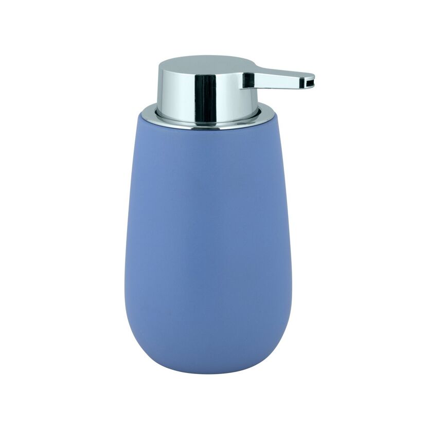 Seifenspender 'Badi' Keramik hellblau, chromfarben 320 ml