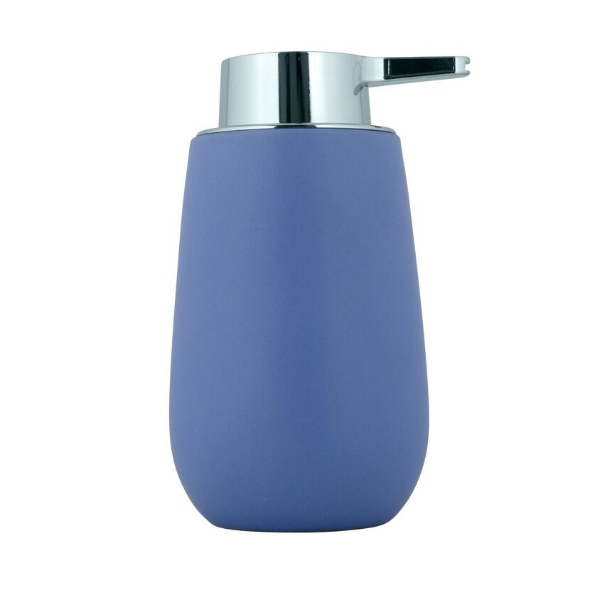 Seifenspender 'Badi' Keramik hellblau, chromfarben 320 ml