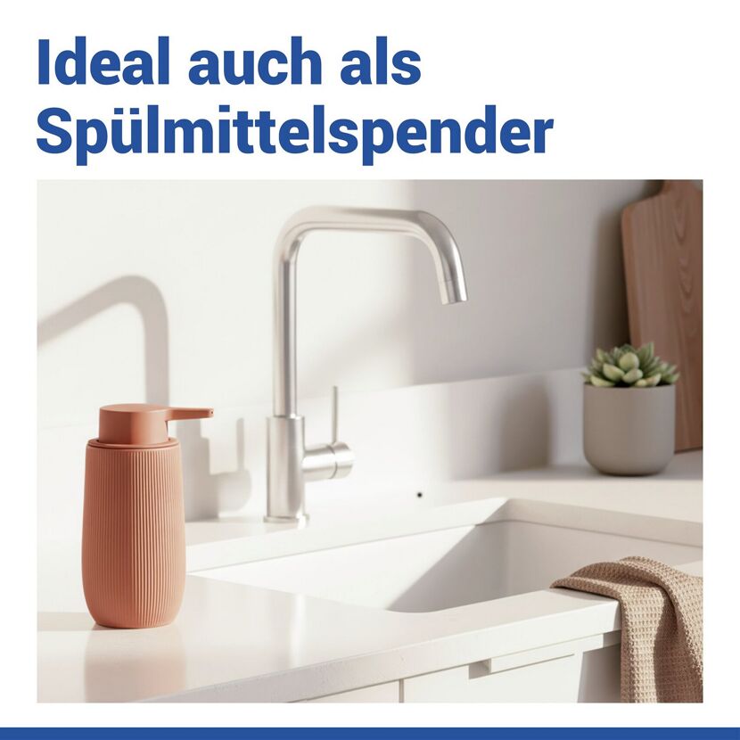 Seifenspender 'Fablo' Keramik braun 400 ml