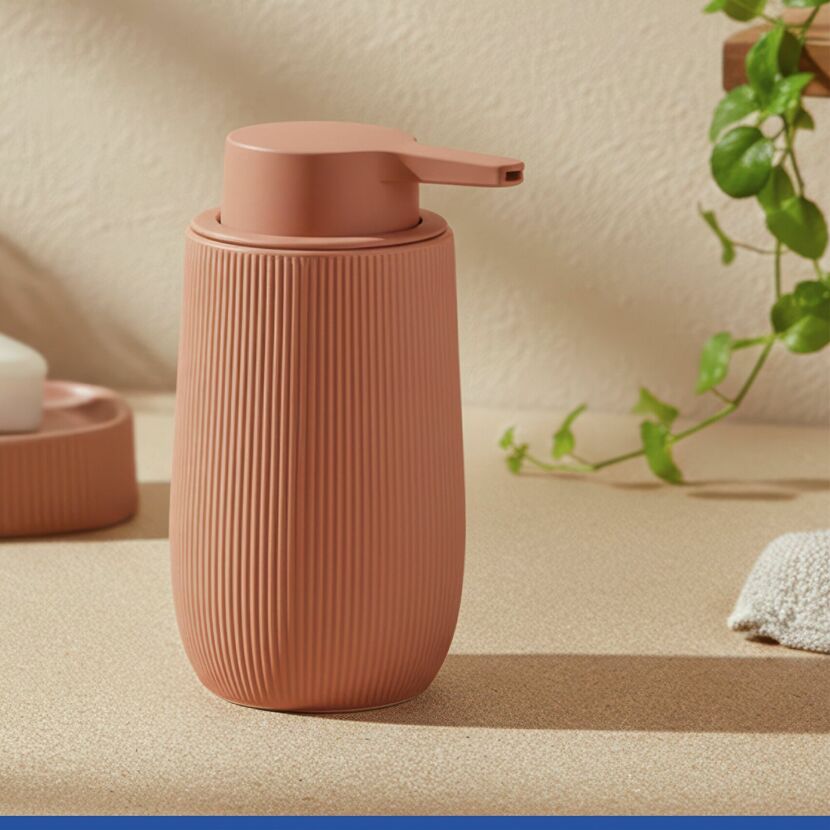 Seifenspender 'Fablo' Keramik braun 400 ml