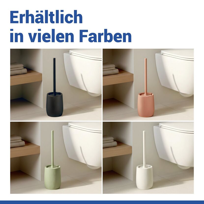 WC-Garnitur 'Fablo' schwarz Keramik 12 x 39.5 x 12 cm