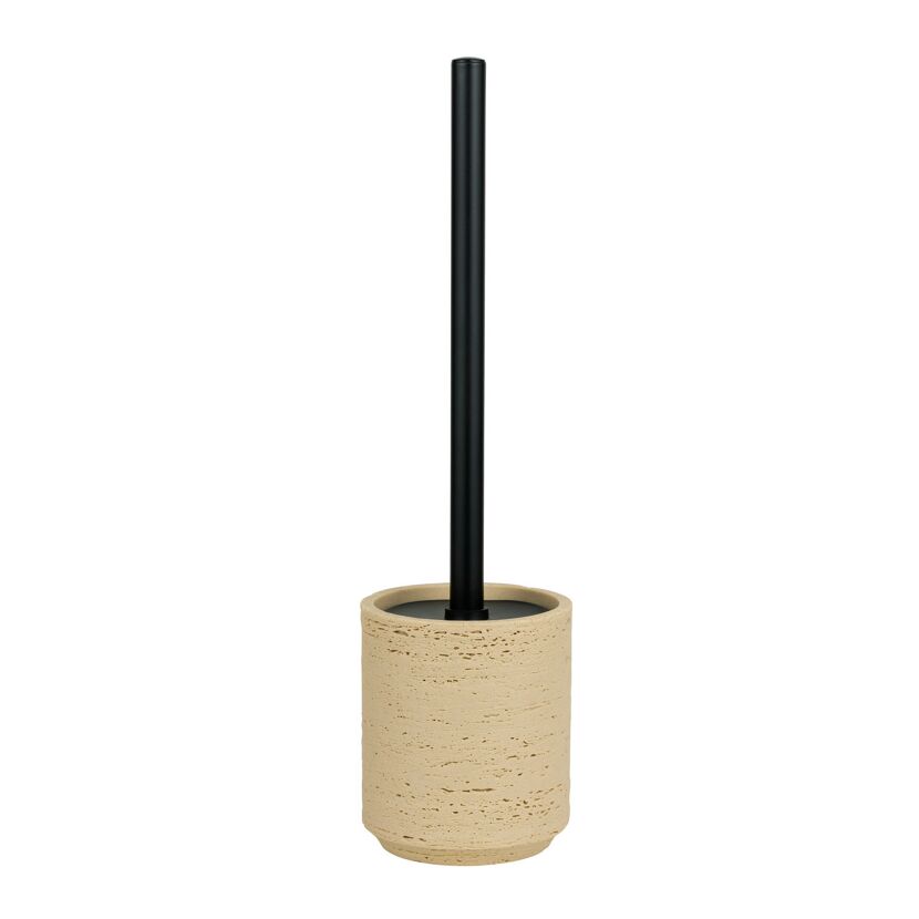 WC-Garnitur 'Denia' beige Edelstahl 10 x 26.5 x 10 cm