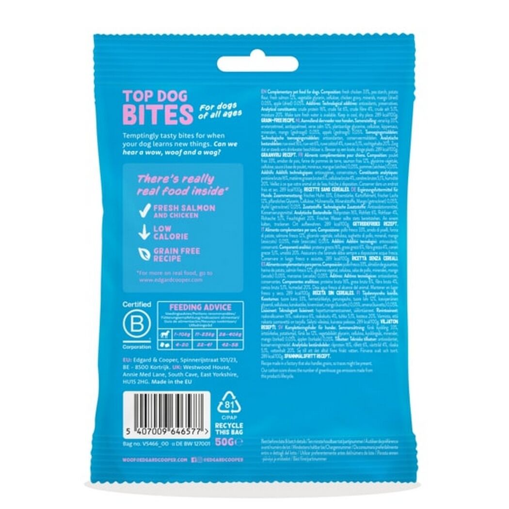 Hundesnack 'Top Dog Bites' Lachs & Huhn Small 50 g