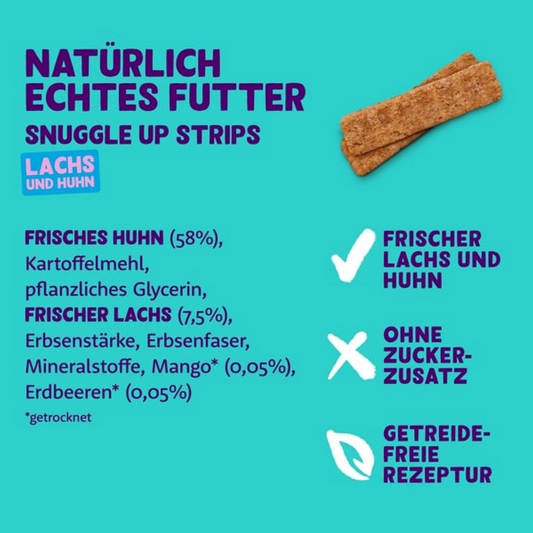 Hundesnack 'Snuggle Up Strips' Lachs & Huhn 75 g