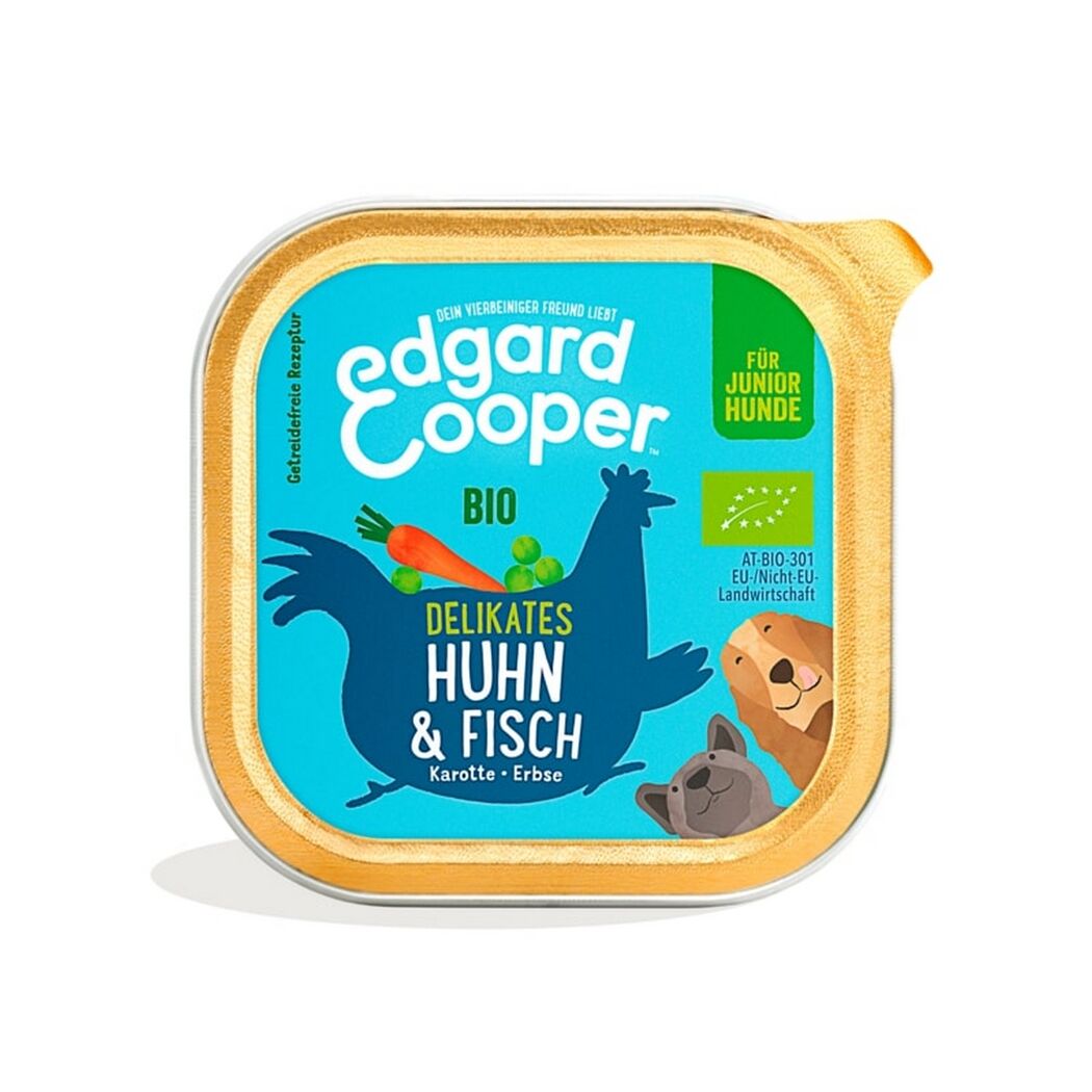 Hundenassfutter Bio-Huhn & Fisch mit Bio-Karotte 100 g