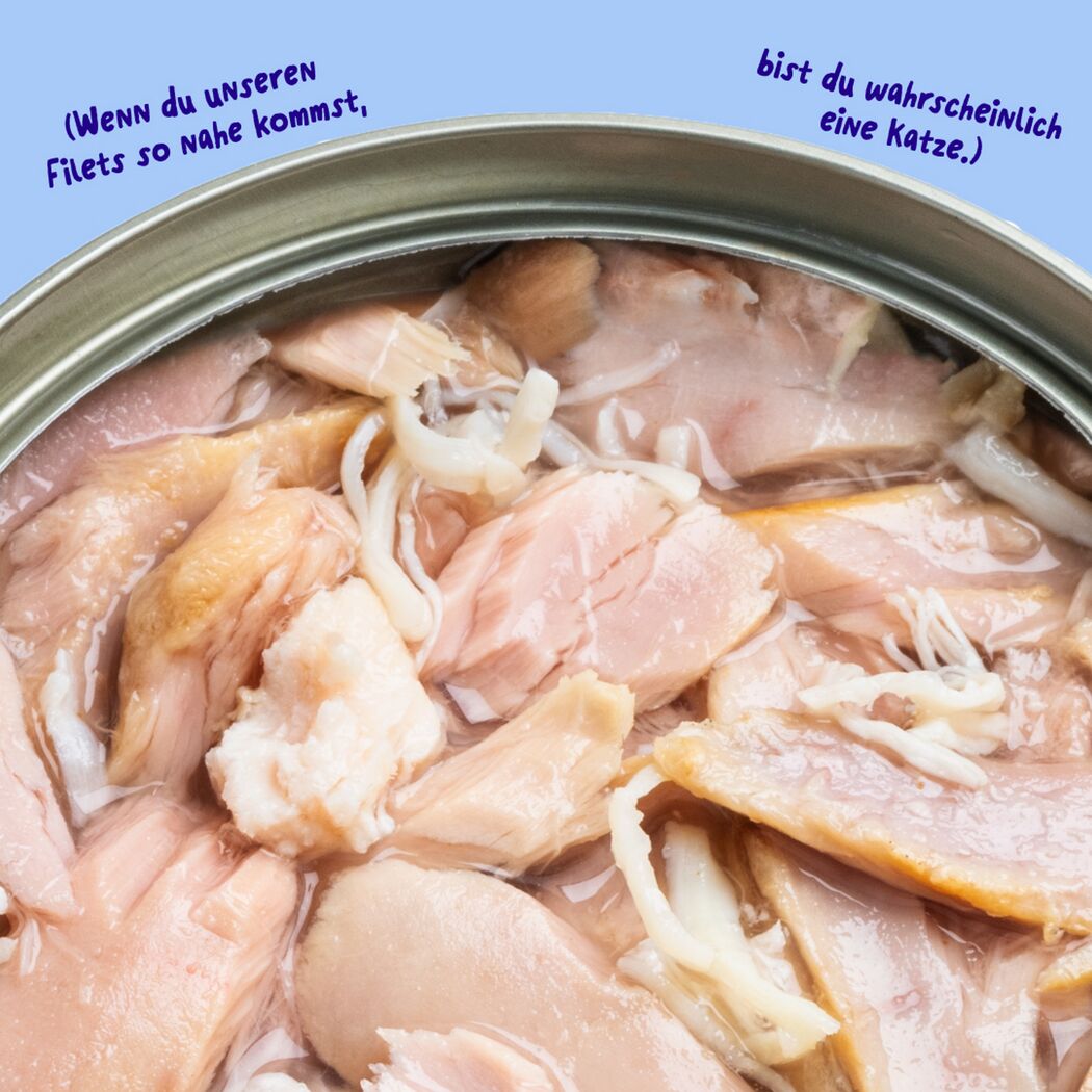 Katzennassfutter 'Filets' Thunfisch mit Huhn 70 g