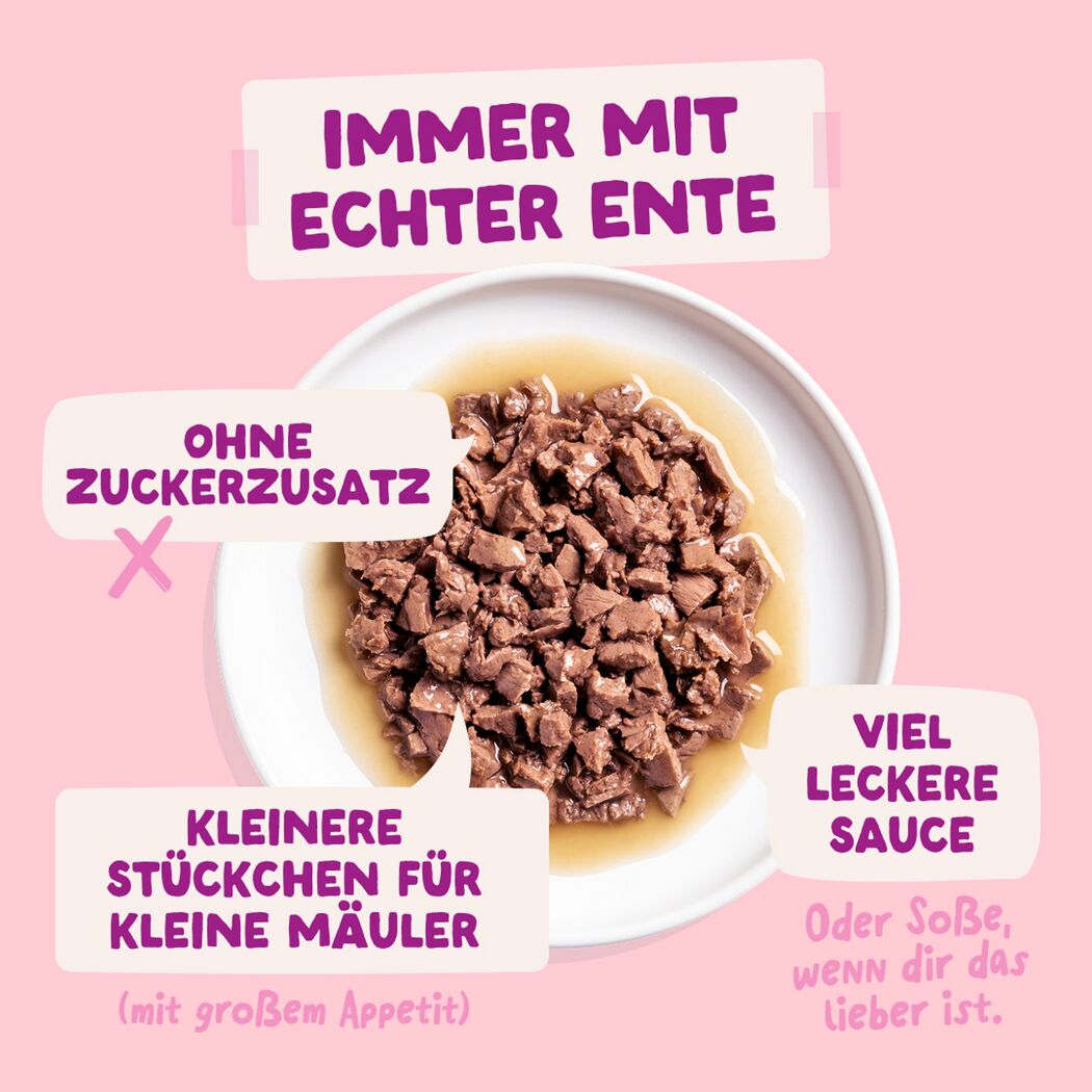 Katzennassfutter Ente & Huhn in Sauce 85 g
