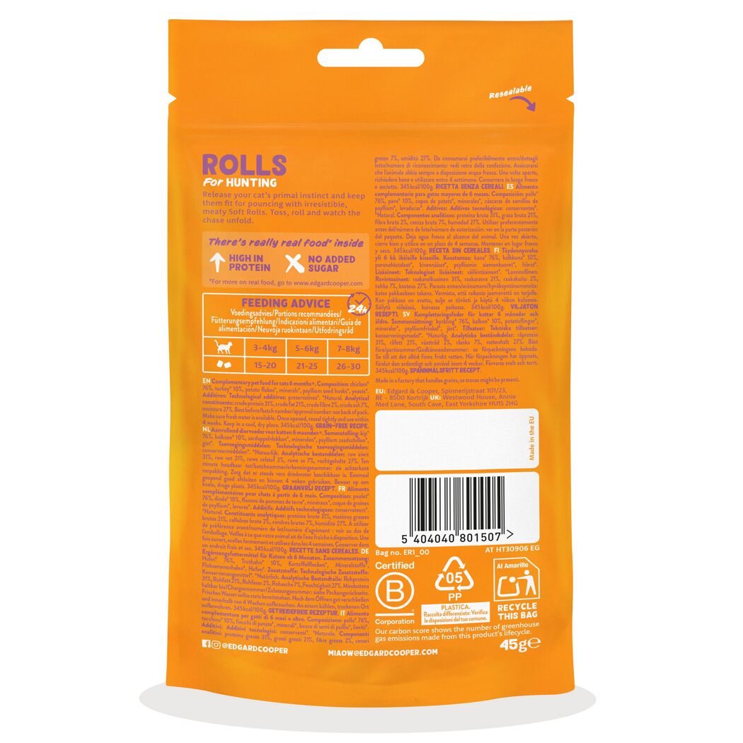 Katzensnack 'Rolls' Huhn & Truthahn 45 g