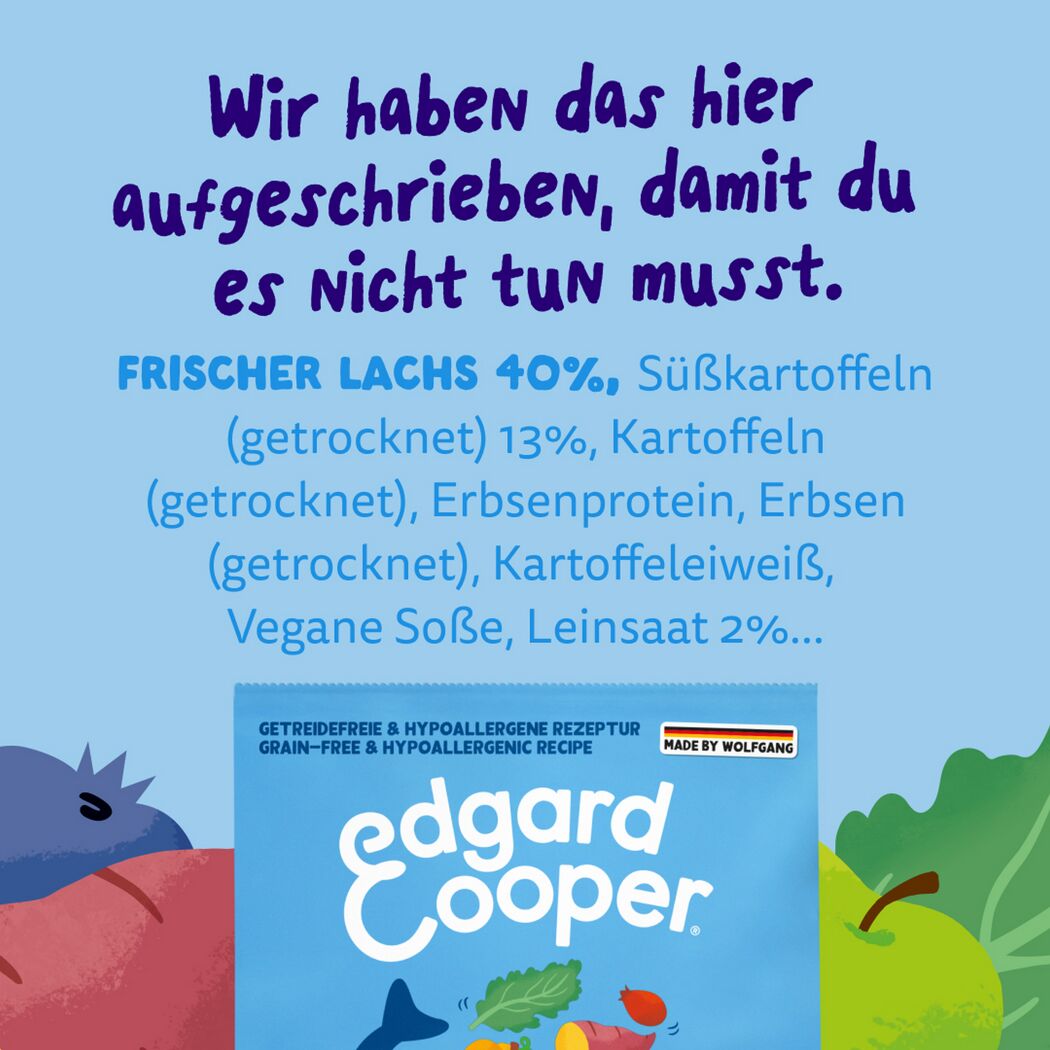Hundetrockenfutter Frischer Lachs für mittelgroße Hunde 7 kg