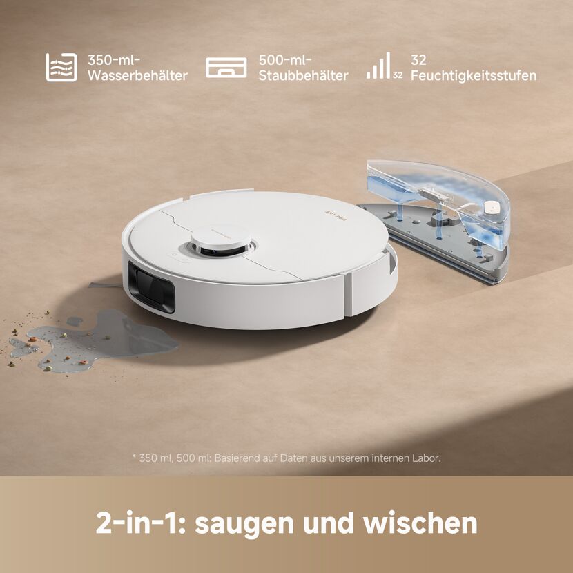 Saug- und Wischroboter 'D20 Plus' mit App-Steuerung