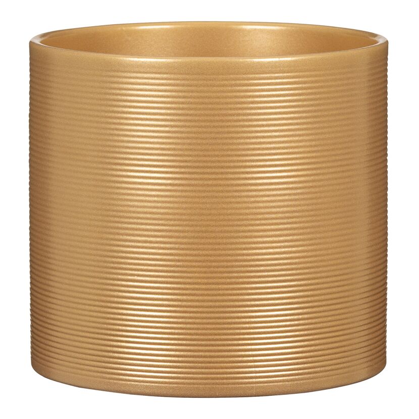 Übertopf 'Pearl Gold 14/828' Keramik goldfarben Ø 14 x 13 cm