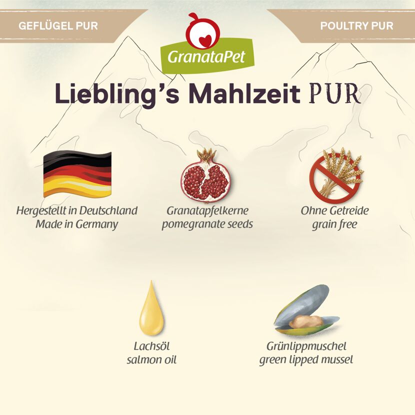 Hundenassfutter 'Liebling's Mahlzeit Pur' Geflügel Adult 800 g