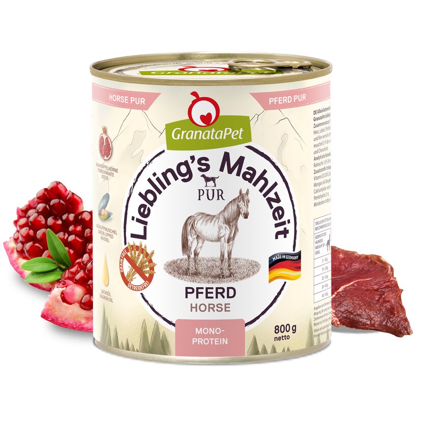 Hundenassfutter 'Liebling's Mahlzeit Pur' Pferd Adult 800 g