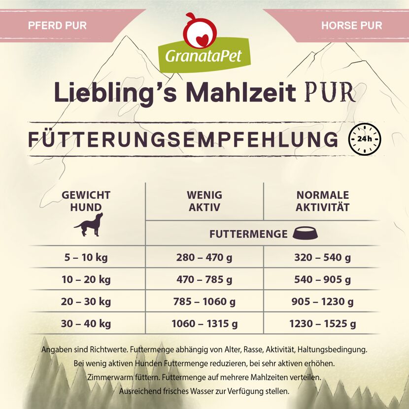 Hundenassfutter 'Liebling's Mahlzeit Pur' Pferd Adult 800 g