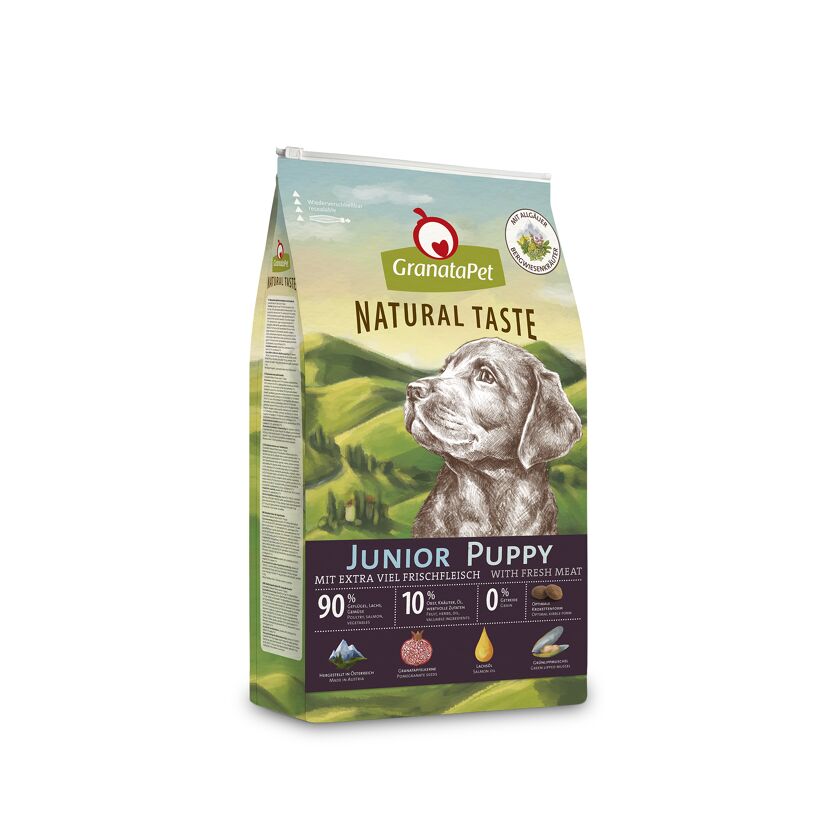 Hundetrockenfutter 'Natural Taste' Geflügel & Lachs Junior 12 kg