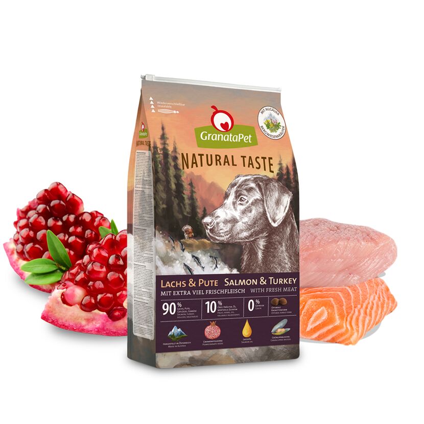 Hundetrockenfutter 'Natural Taste' Lachs & Pute Adult 12 kg