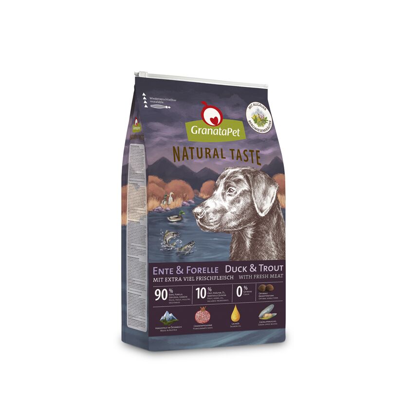 Hundetrockenfutter 'Natural Taste' Ente & Forelle Adult 12 kg