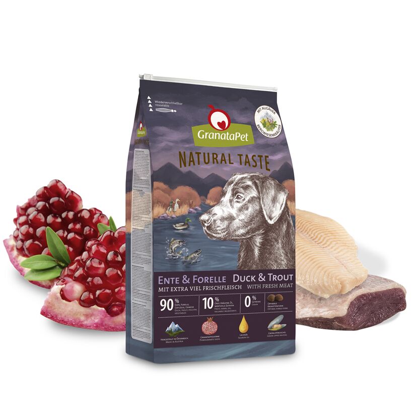 Hundetrockenfutter 'Natural Taste' Ente & Forelle Adult 12 kg