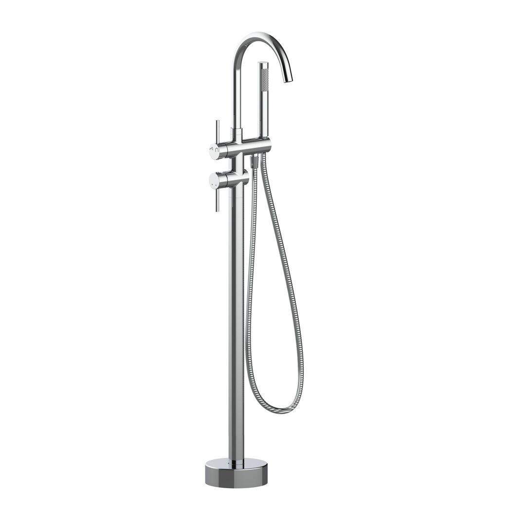 Badewannenarmatur 'STA6000' chromfarben freistehend mit Handbrause