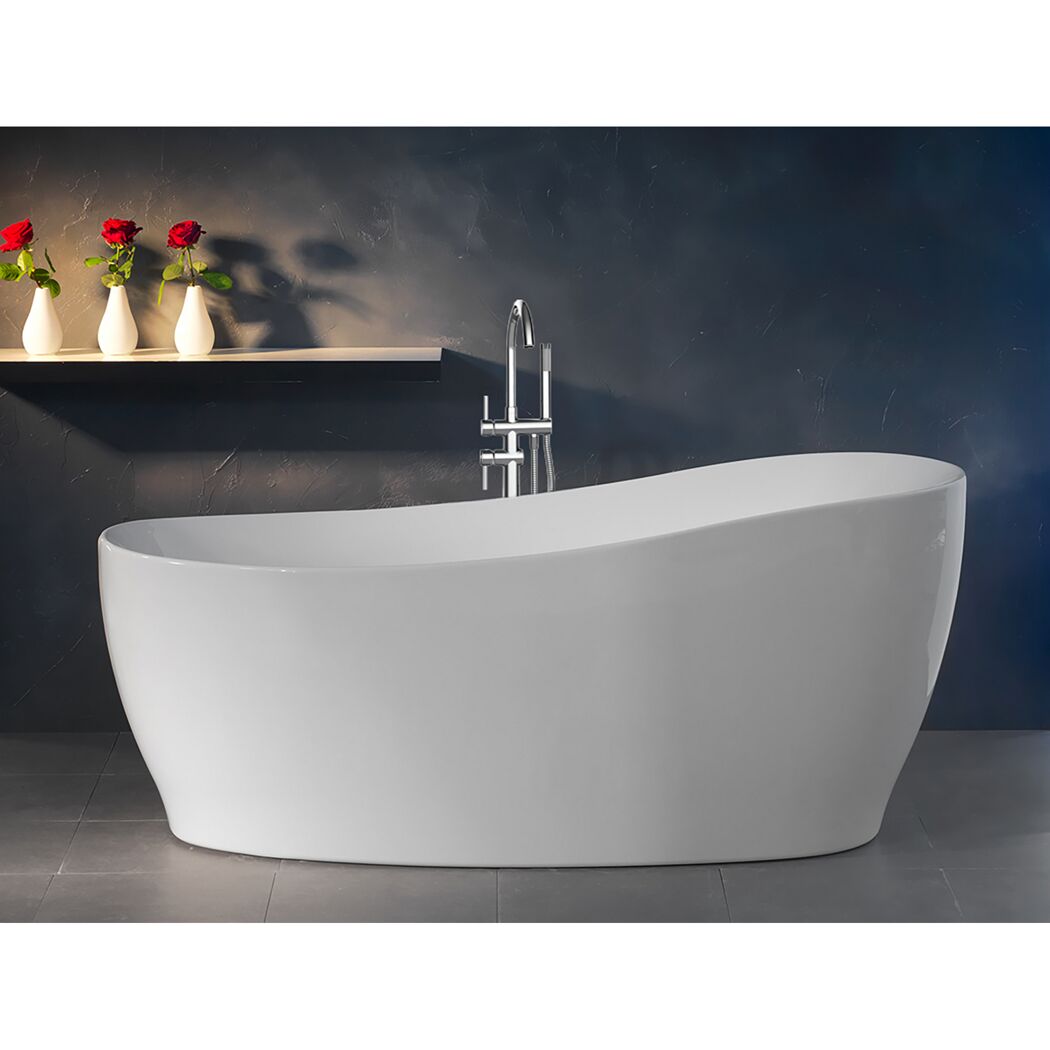 Badewannenarmatur 'STA6000' chromfarben freistehend mit Handbrause
