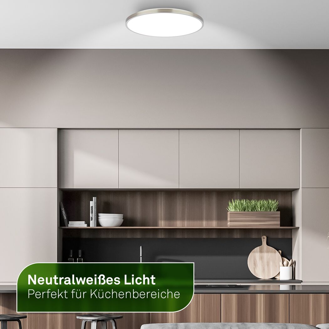 LED-Deckenleuchte 'Kaida' neutralweiß 17,1 W 3900 lm Ø 38 x 6,5 cm
