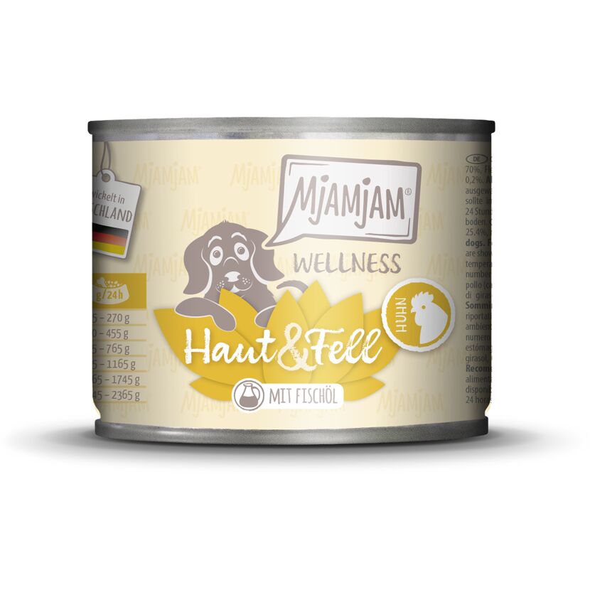 Hundenassfutter 'Wellness' Haut & Fell Huhn Adult 200 g