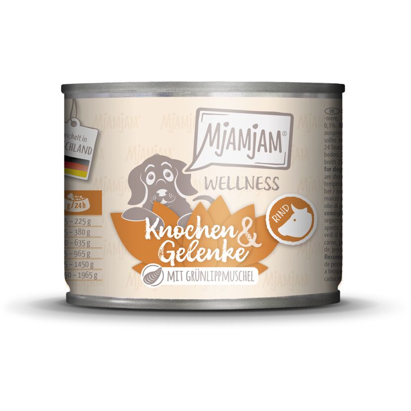 Hundenassfutter 'Wellness' Knochen & Gelenke Rind Adult 200 g