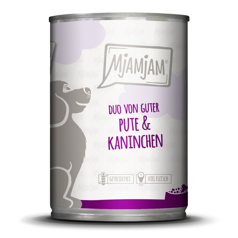 Hundenassfutter 'Leckere Mahlzeiten' Pute & Kaninchen Adult 400 g