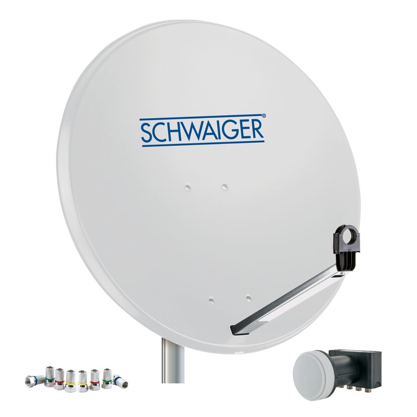Satellitenanlage 75 cm hellgrau