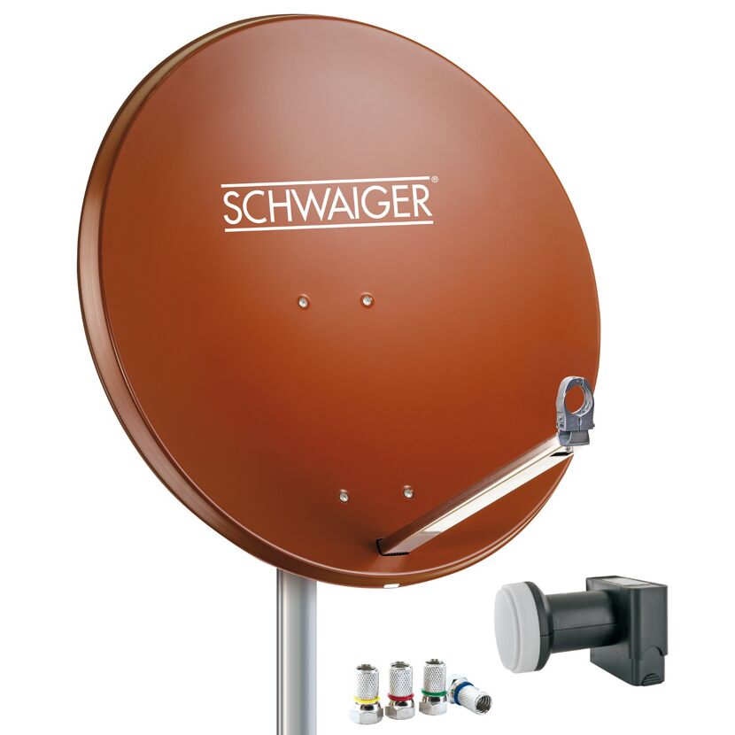Satellitenanlage 80 cm ziegelrot