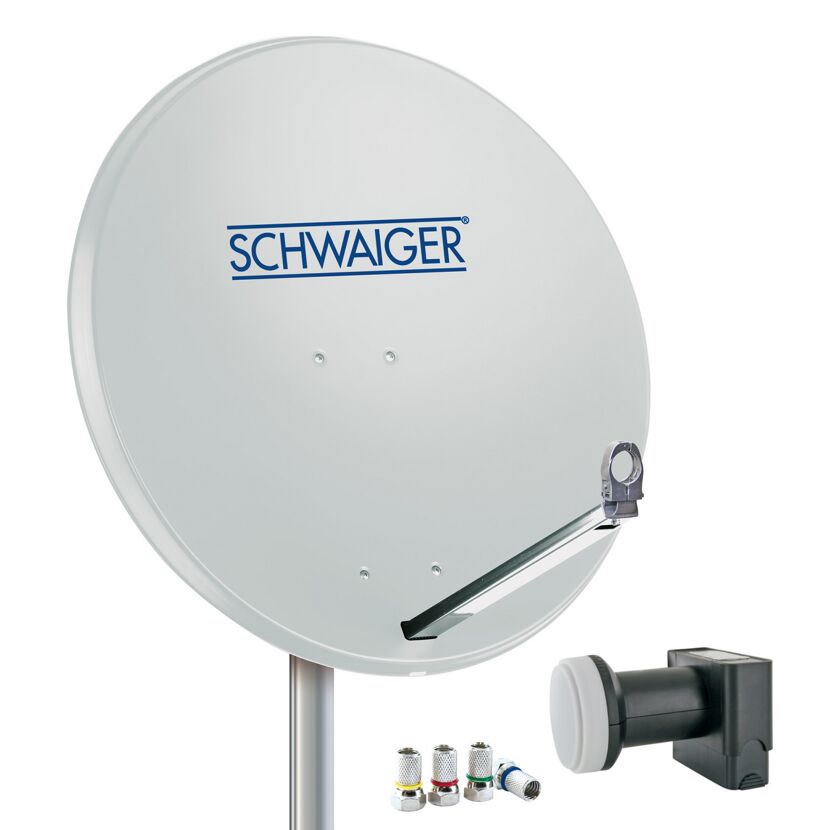 Satellitenanlage 80 cm hellgrau