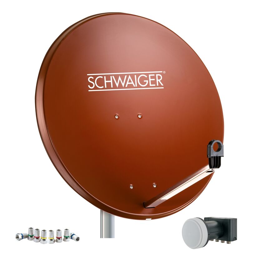 Satellitenanlage 75 cm ziegelrot