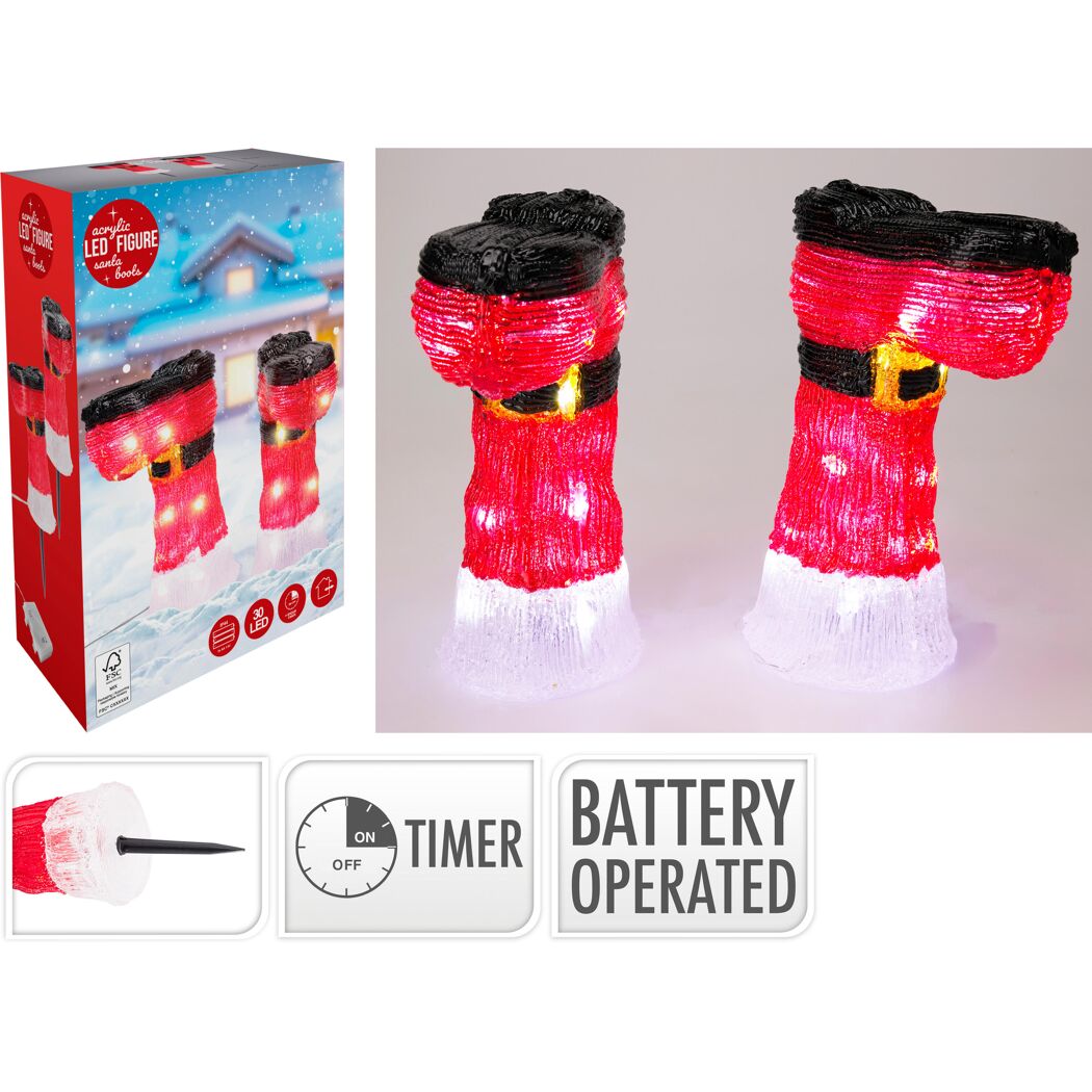 LED-Dekofigur Stiefel 15 LED 33 cm