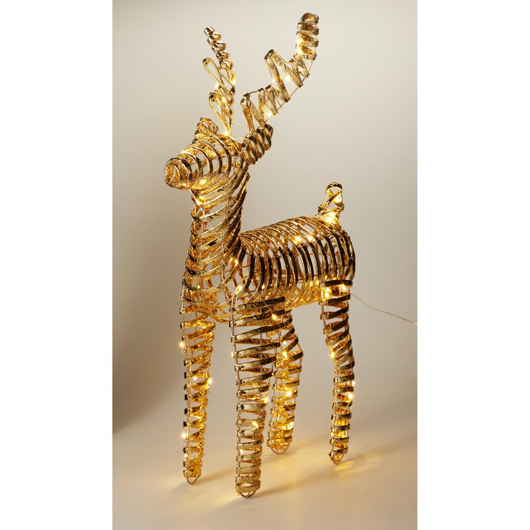 LED-Rentier goldfarben 60 cm