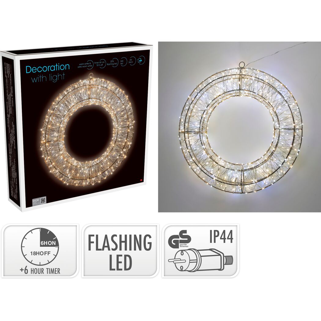 LED-Kranz 500 LEDs Ø 38 cm