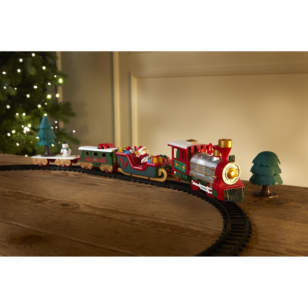 Deko-Eisenbahn mit Sound und Licht 283 cm 22-teilig