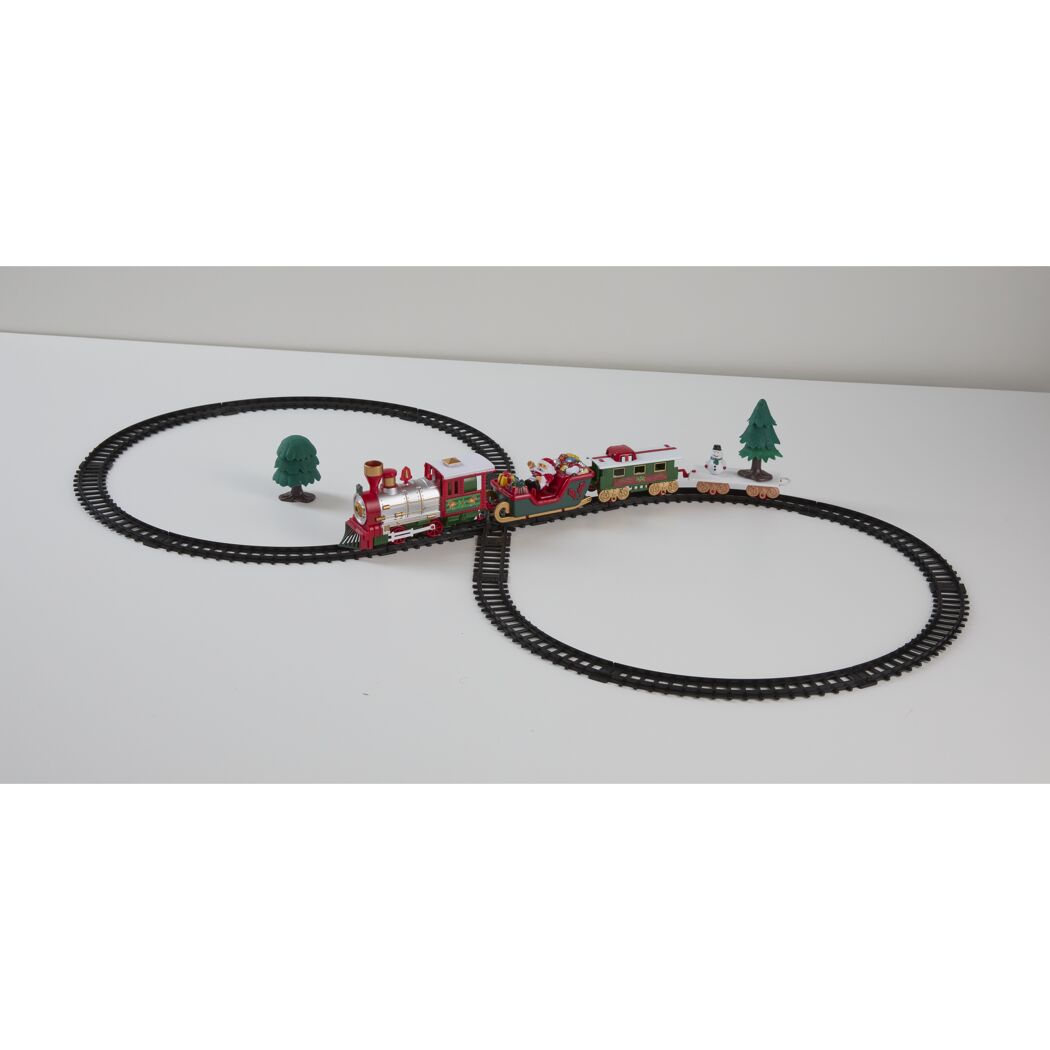 Deko-Eisenbahn mit Sound und Licht 283 cm 22-teilig
