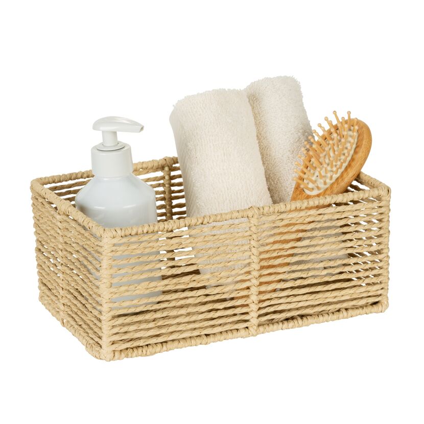 Badkorb 'Meria S' beige 24,5 x 10 x 15 cm