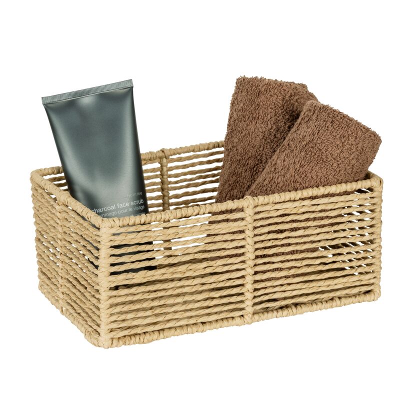 Badkorb 'Meria S' beige 24,5 x 10 x 15 cm