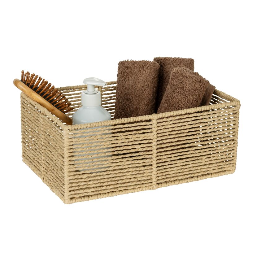Badkorb 'Meria M' beige 30 x 12 x 20 cm