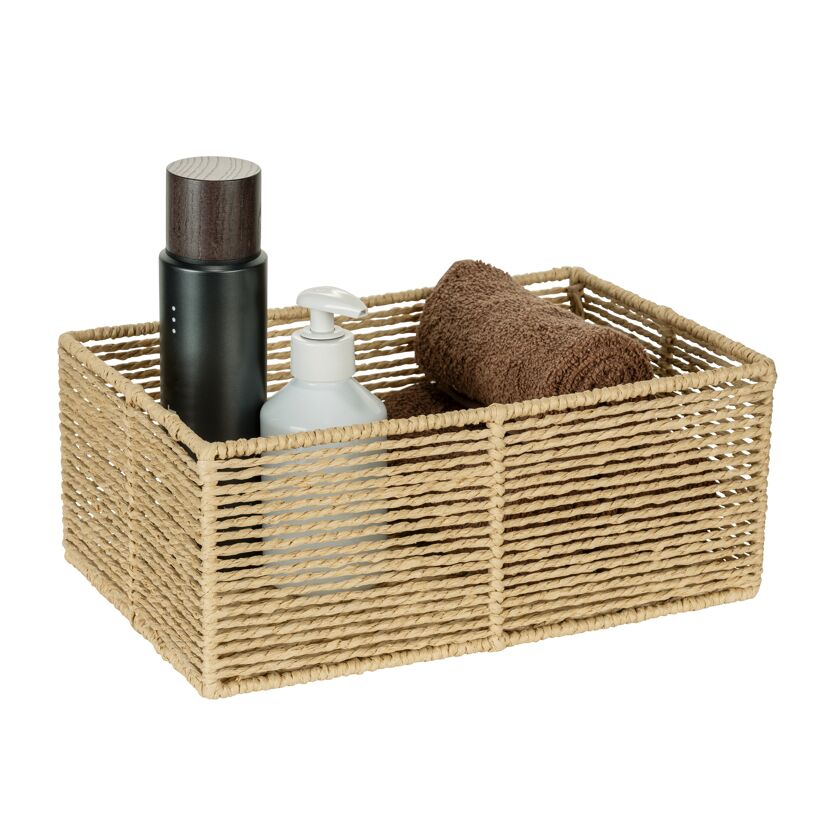 Badkorb 'Meria M' beige 30 x 12 x 20 cm