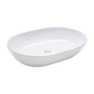 Aufsatzwaschbecken oval 'Sati' weiß 60 x 14.2 x 42 cm