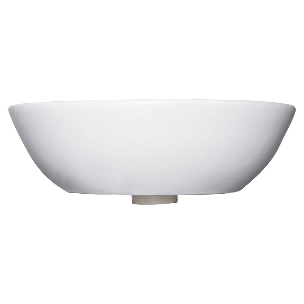 Aufsatzwaschbecken oval 'Sati' weiß 60 x 14.2 x 42 cm